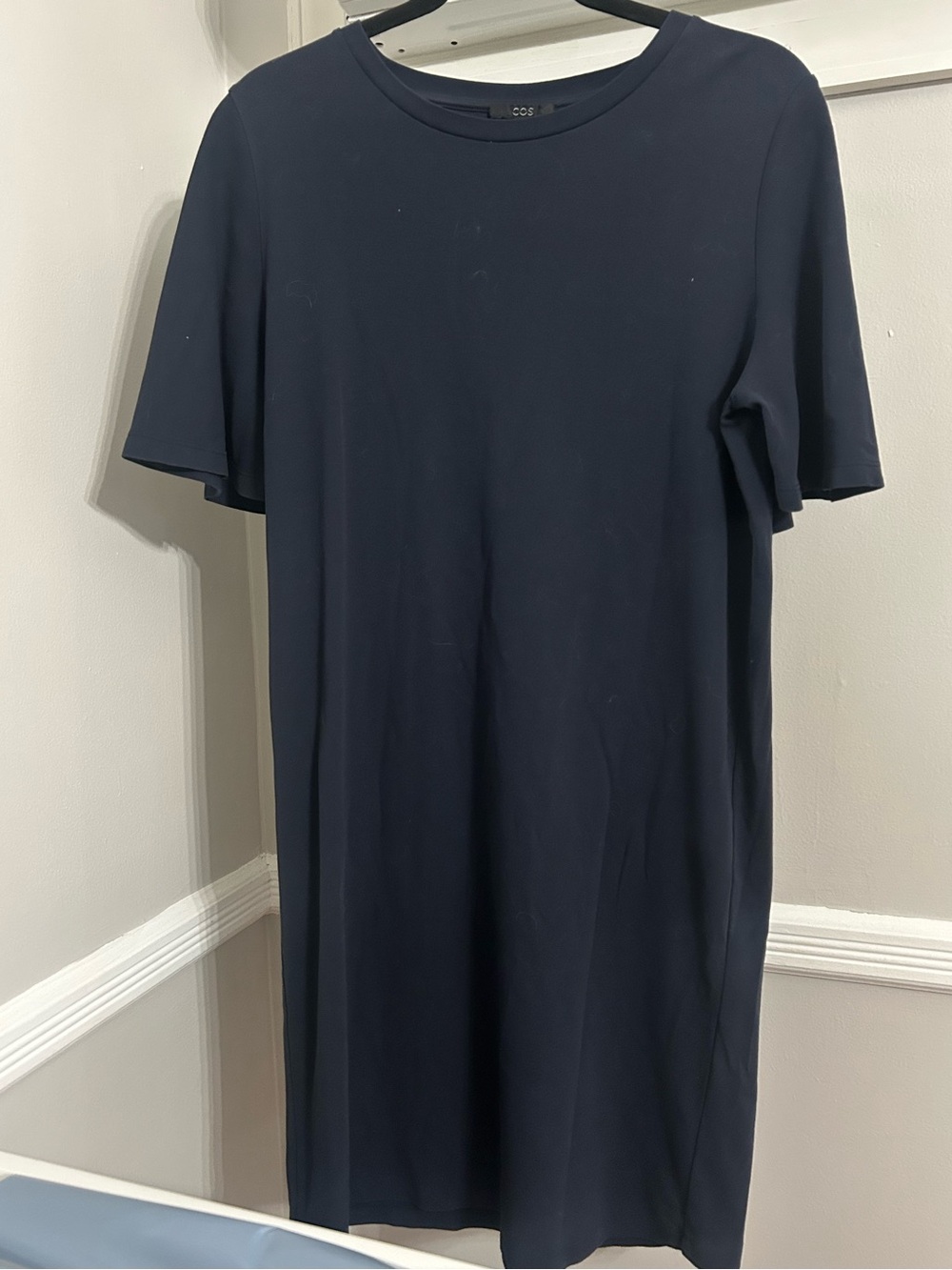 COS  Short-Sleeve Navy Tee Dress